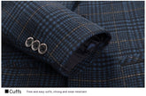 Spring Summer Slim-fit Casual Plaid Men's Suit